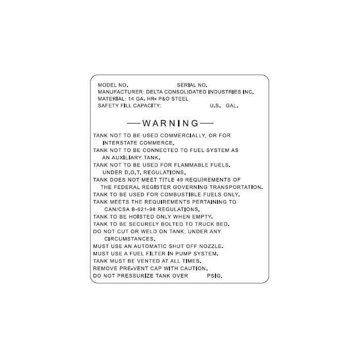 100-Gal Rectangle Steel Liquid Storage Tank