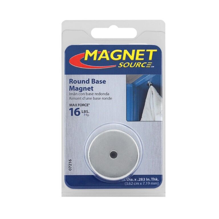Master Magnetics Ceramic Round Base Magnet, 1.425-In