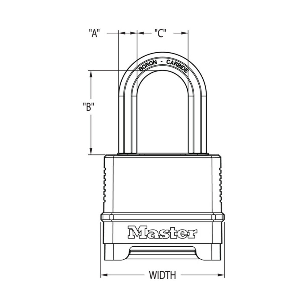 MasterLock Combination Lock, 1 1/2-In