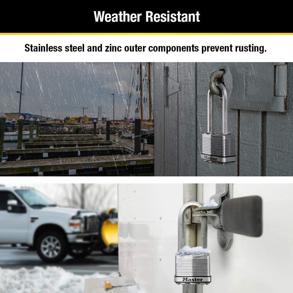 Master Lock Magnum Laminated Padlock With Key, 2-Pk