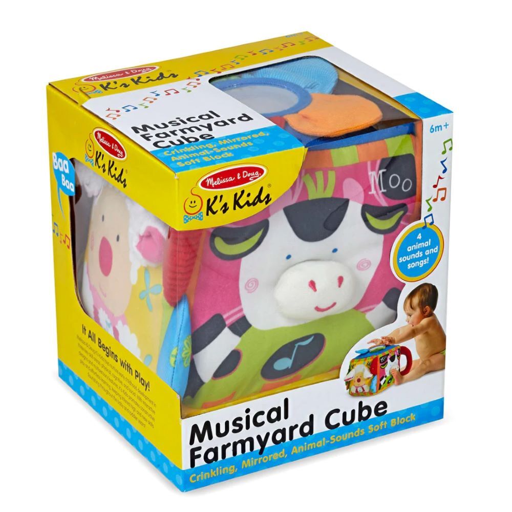 Melissa & Doug K’s Kids Musical Farmyard Cube Learning Toy