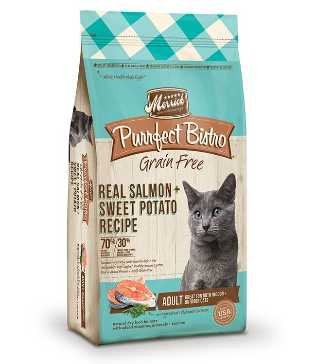 Purrfect Bistro Grain Free Real Salmon Sweet Potato, 4-lb bag