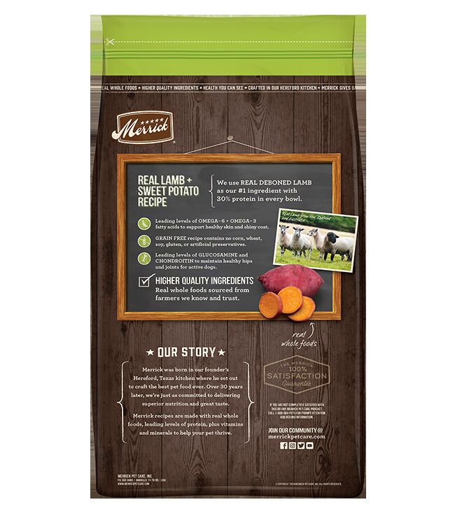 Grain Free Real Lamb + Sweet Potato Recipe