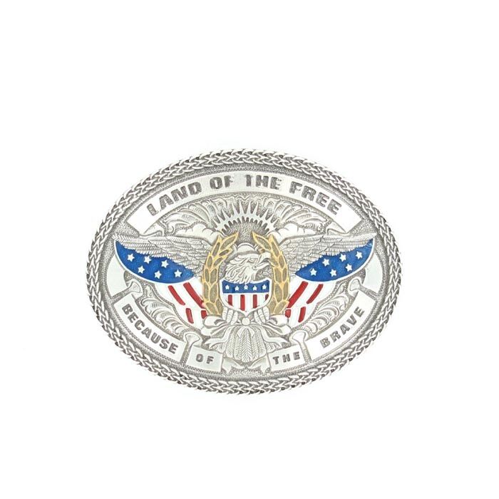 Oval Land Of Free Buckle
