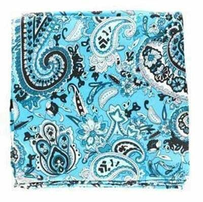 M&F Western Men's Wild Rag Tie in Turquoise Paisley