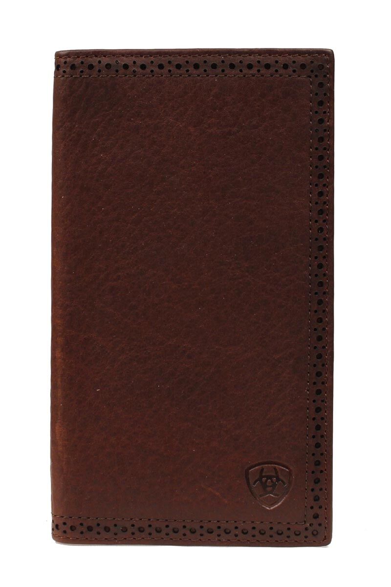 Ariat Leather Rodeo Wallet in Dark Copper