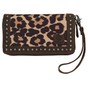 M & F Western Women's Ariat Cruiser Matcher Clutch in Brown Leopard Print