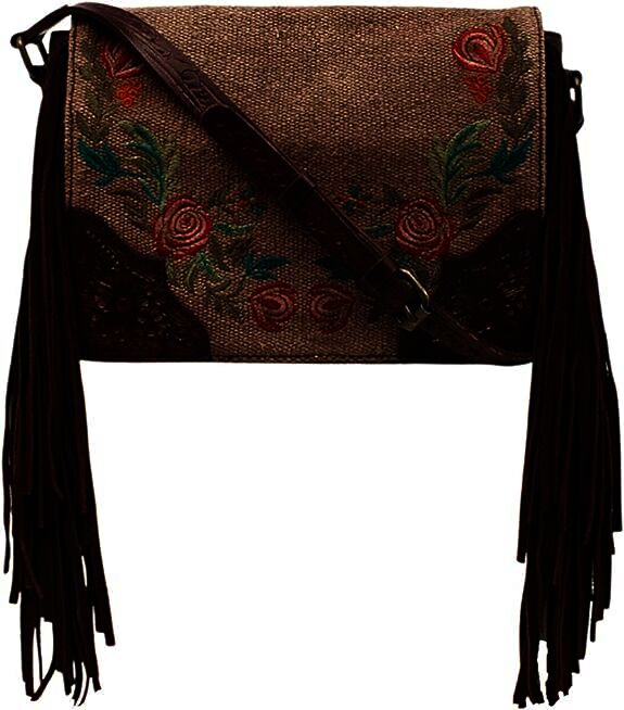 Ariat Women's Audrey Canvas Crossbody Bag in Brown