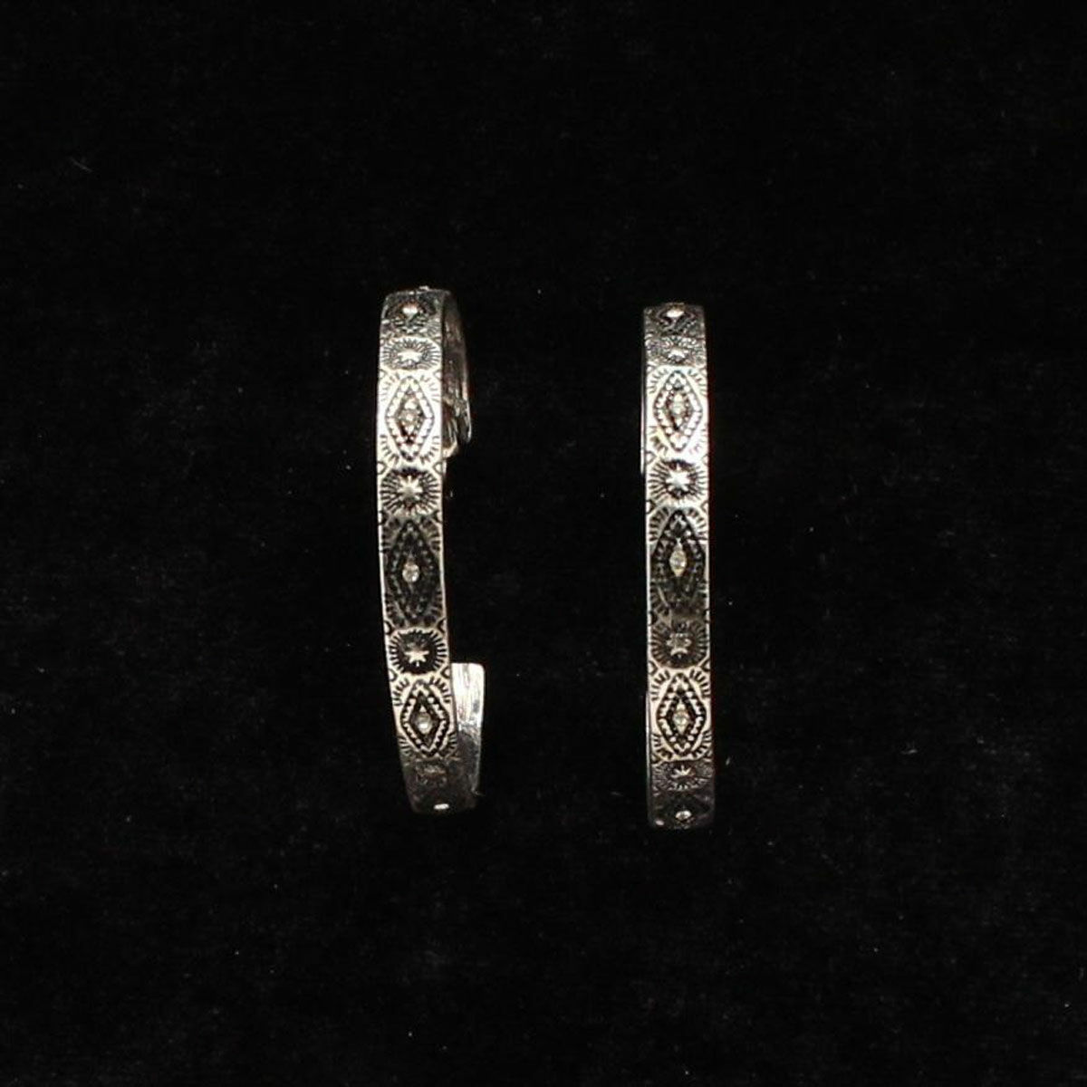 Aztec Engraved Hoop Earrings