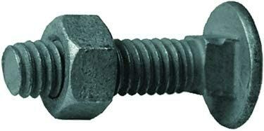 Midwest Air 0.31 X 1.25 In. Galvanized Carriage Bolt With Nut - Pack Of 20