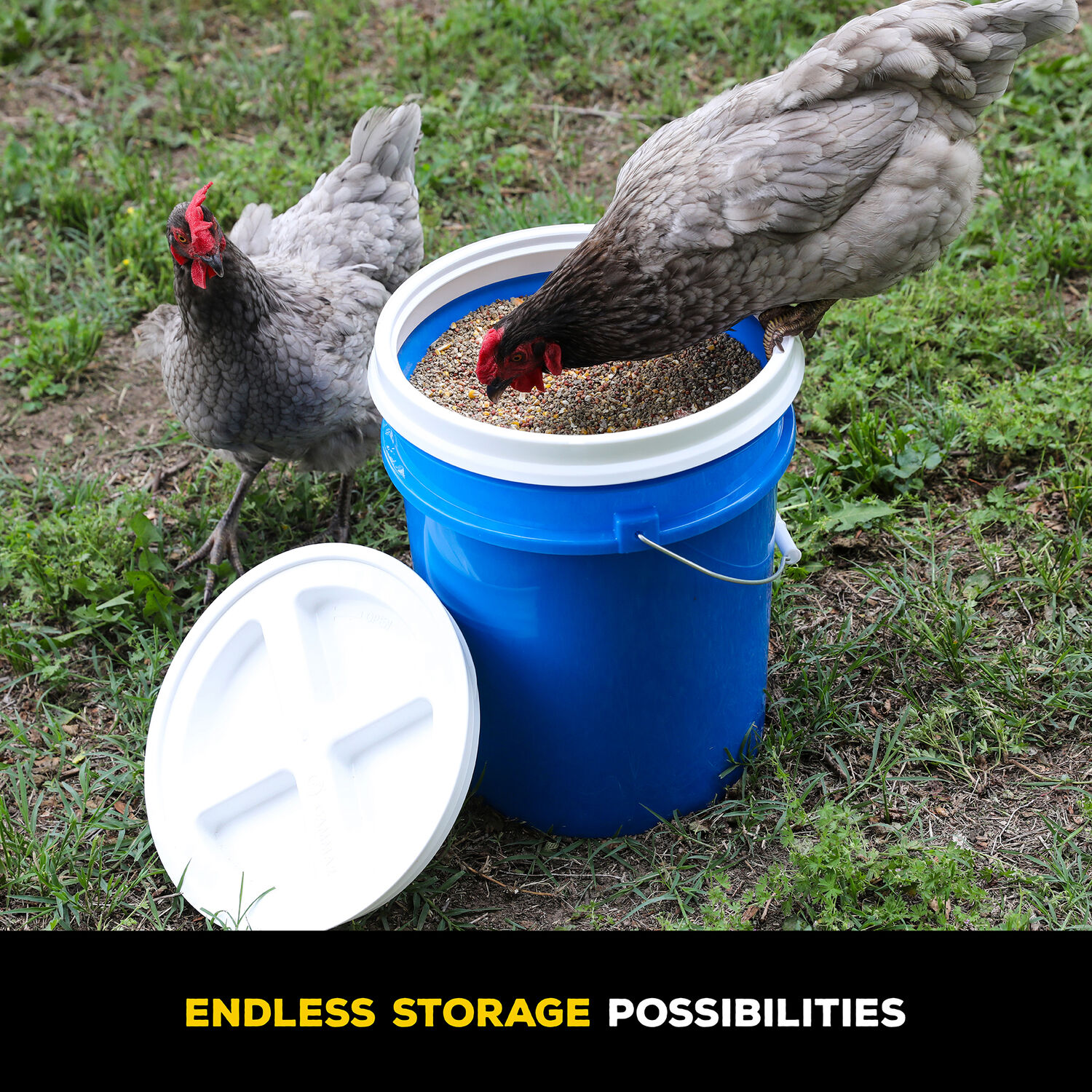 GAMMA2 Gamma Seal Lid For 5 Gallon Bucket - Orange, 5 gal