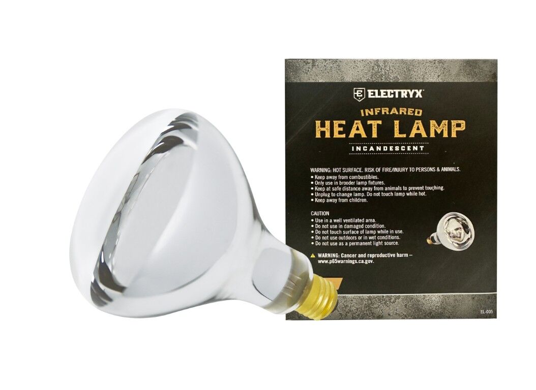 Electryx Infrared Incandescent Heat Lamp, 250-W