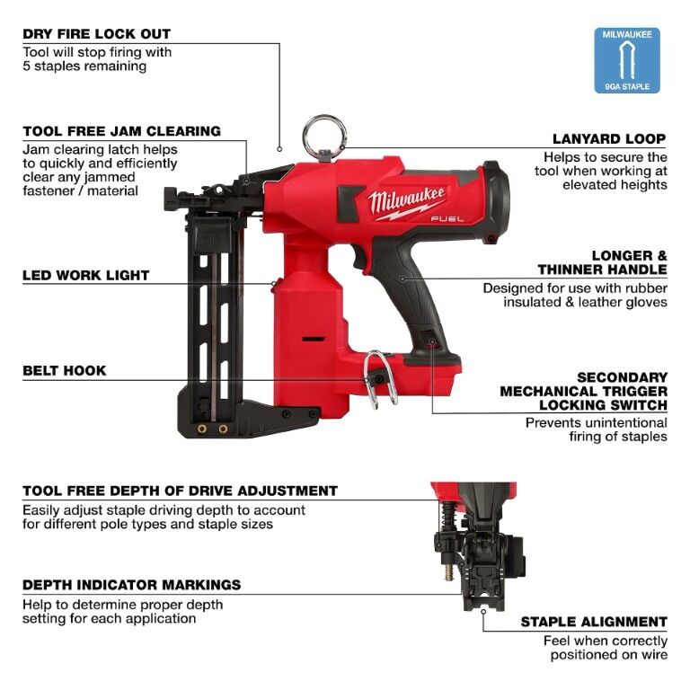 Milwaukee M18 Fuel Utility Fencing Stapler