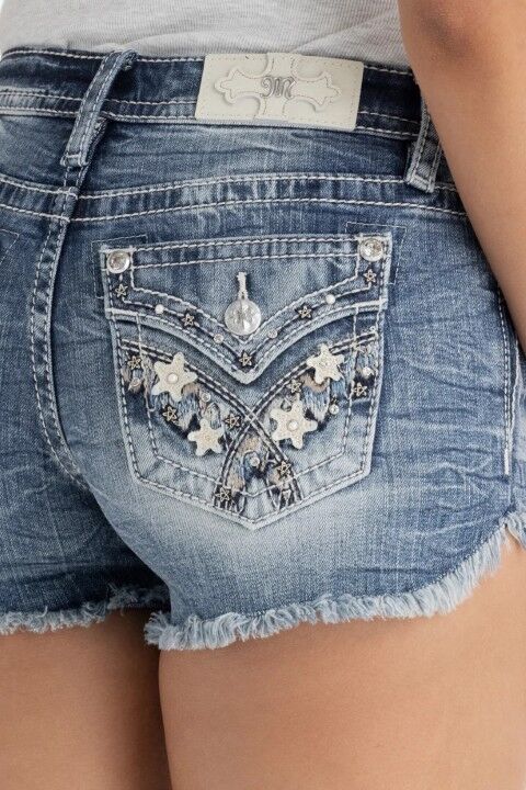 Miss Me Women's Stars Align Denim Shorts