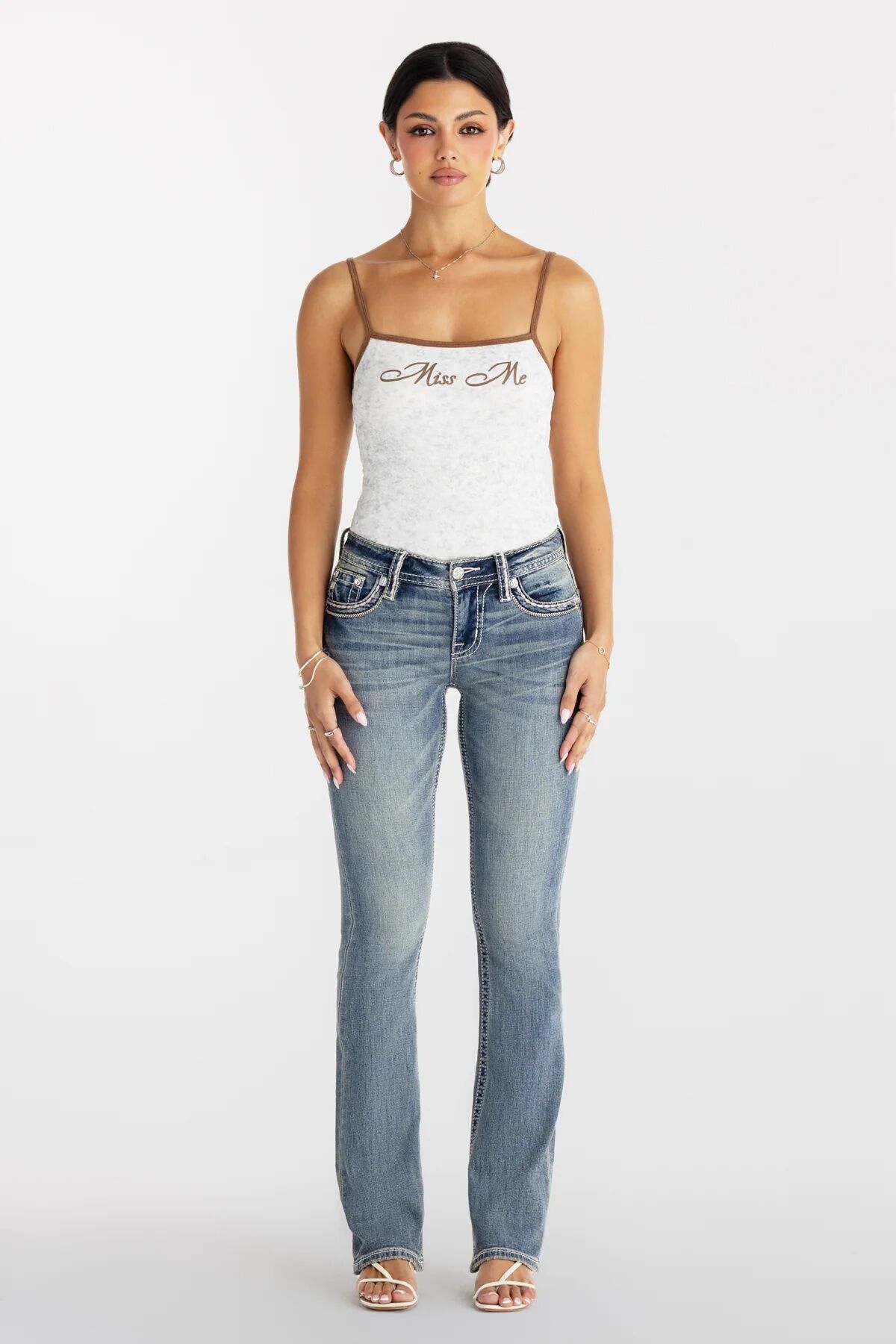 Miss Me Women's Sylvie Stitched Bootcut Jeans