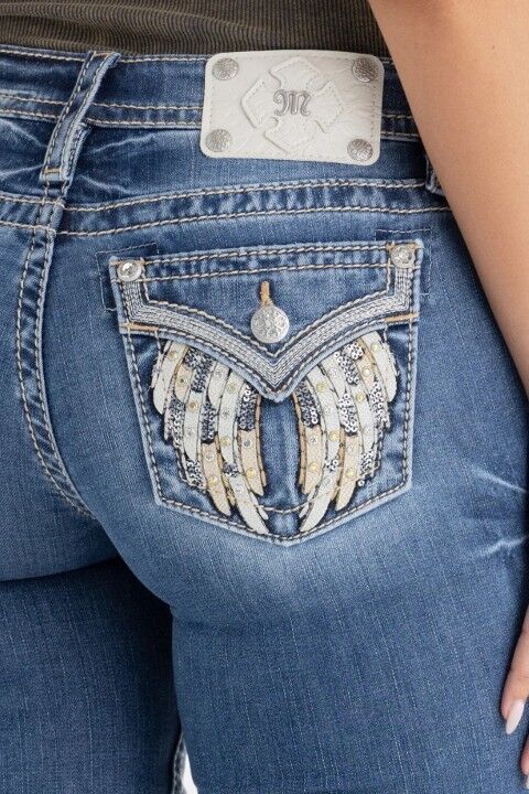 Miss Me Women's Arissa Wing Straight Jeans