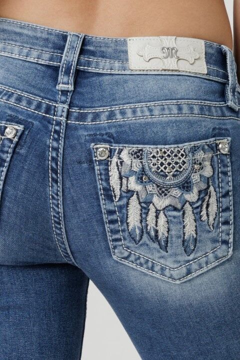 Miss Me Women's Pendulous Dreamcatcher Bootcut Jeans in Medium