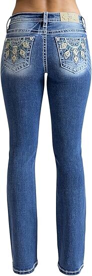 Miss Me Women's Graphite Stitched Bootcut Jeans