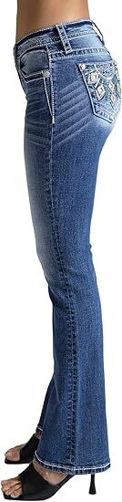 Miss Me Women's Graphite Stitched Bootcut Jeans