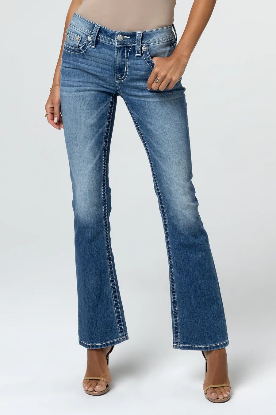 Miss Me Women's Prosecco Cross Bootcut Jeans