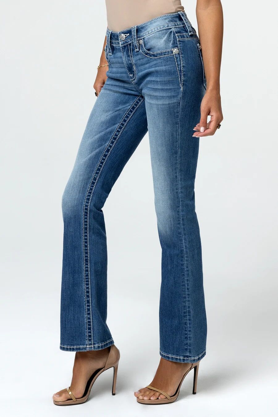 Miss Me Women's Prosecco Cross Bootcut Jeans