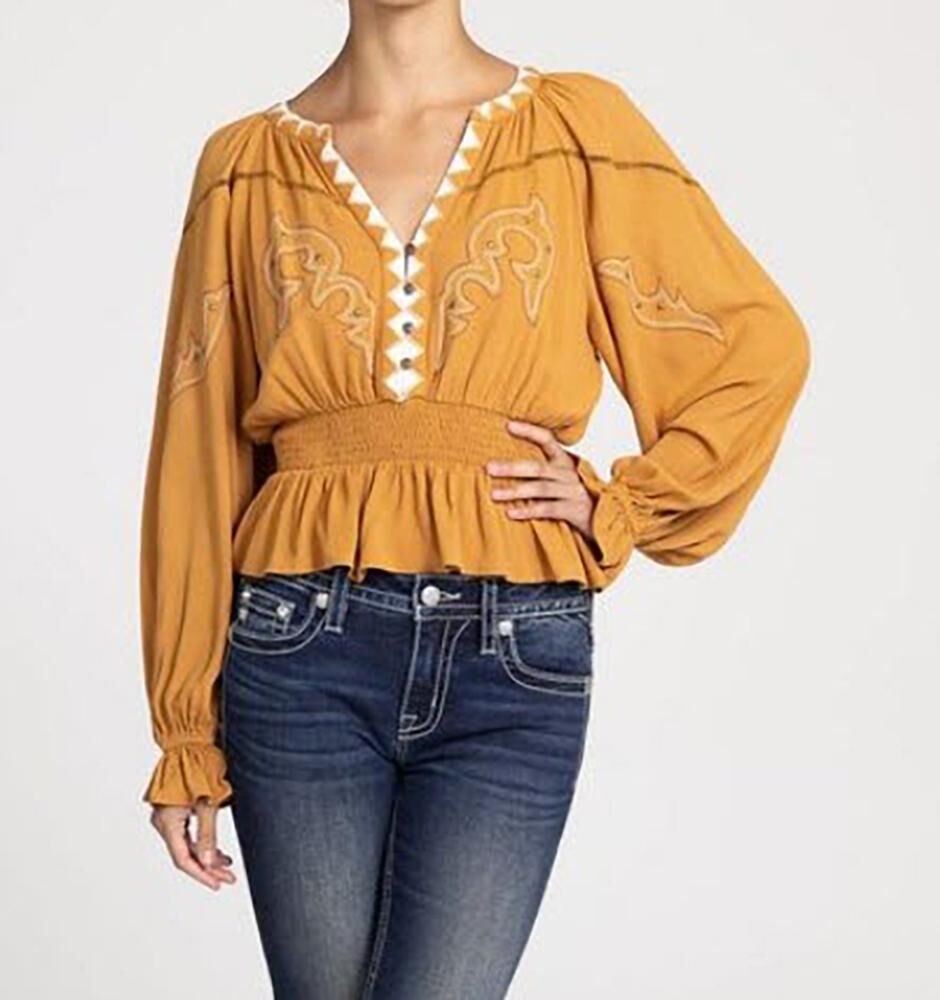 Miss Me Women's Puff Sleeve Top