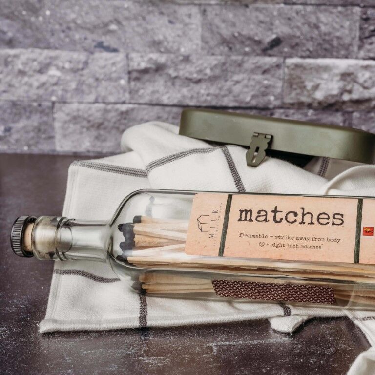 Milk Reclamation Barn Matches with Bottle, 50-Ct