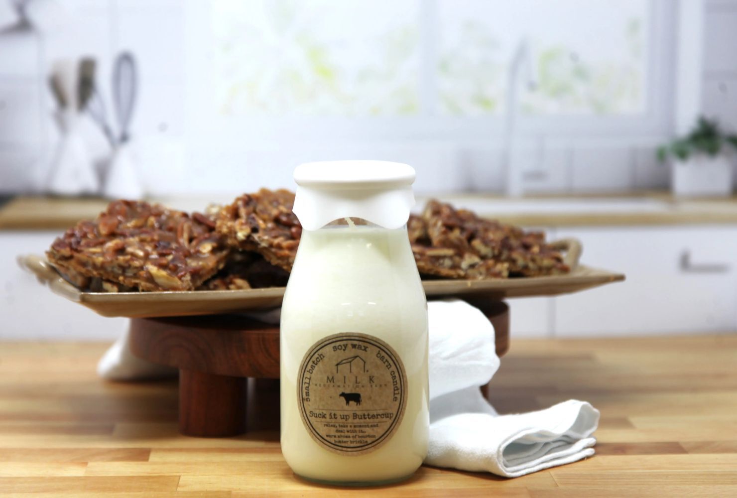 Milk Reclamation Suck It Up Buttercup Milk Bottle Candle, 13-Oz