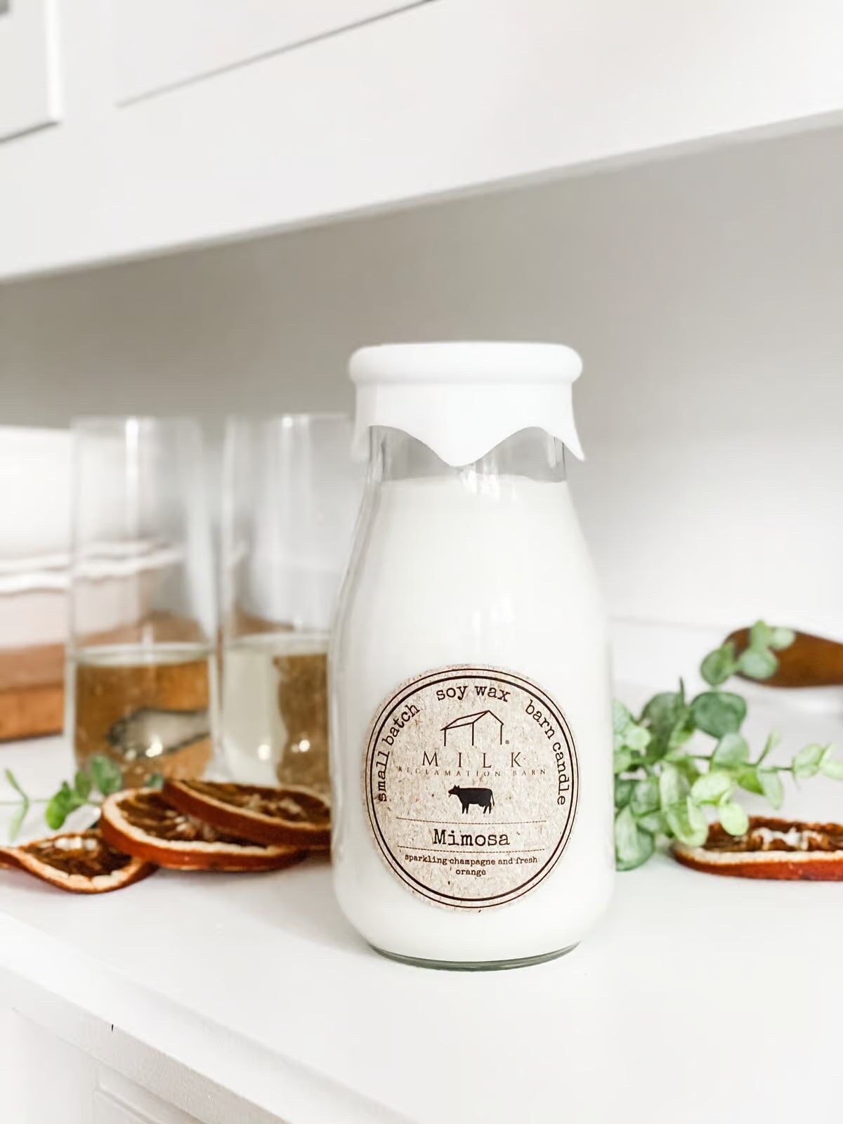 Milk Reclamation Barn Barn Wood Milk Bottle Candle, 13-Oz