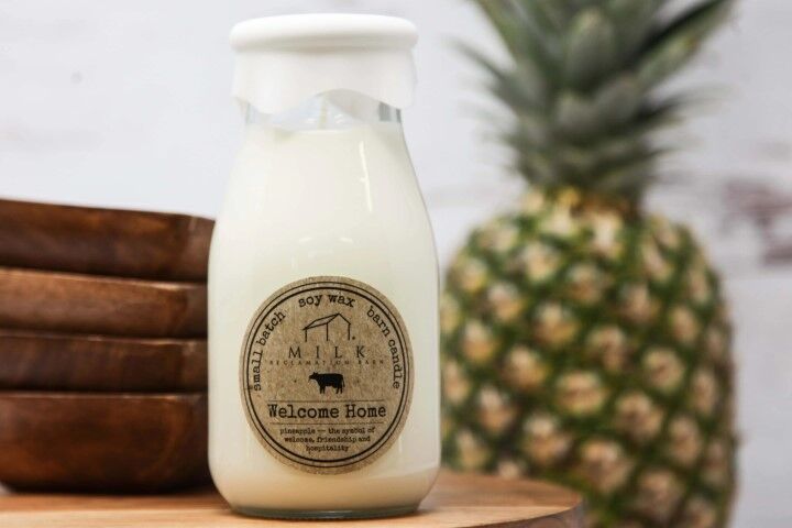 Milk Reclamation Barn Barn Wood Milk Bottle Candle, 13-Oz