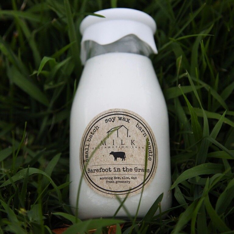 Milk Reclamation Barn Barn Wood Milk Bottle Candle, 13-Oz