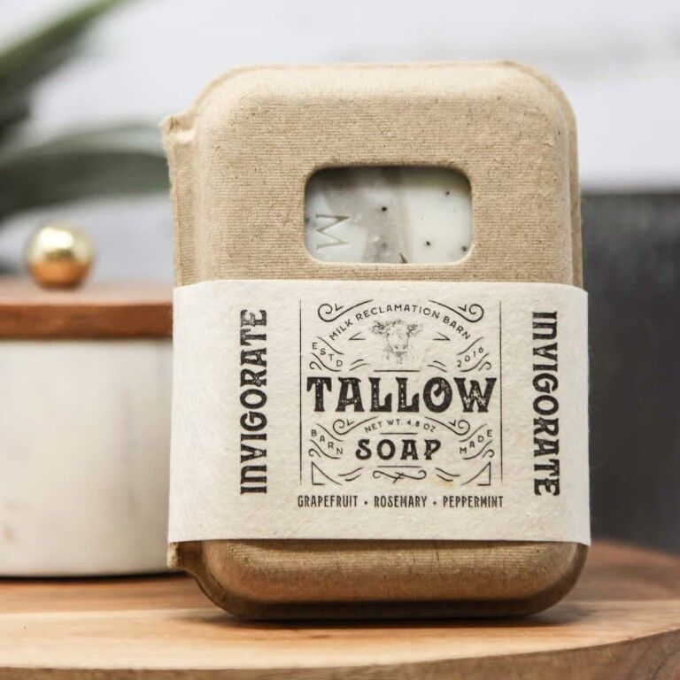 Milk Reclamation Barn Tallow Invigorate Soap Bar