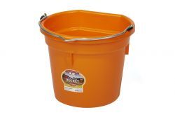 20-qt Flat Back Plastic Bucket in Orange