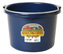 8-qt Round Plastic Bucket in Navy