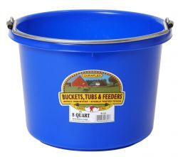 8-qt Round Plastic Bucket in Blue