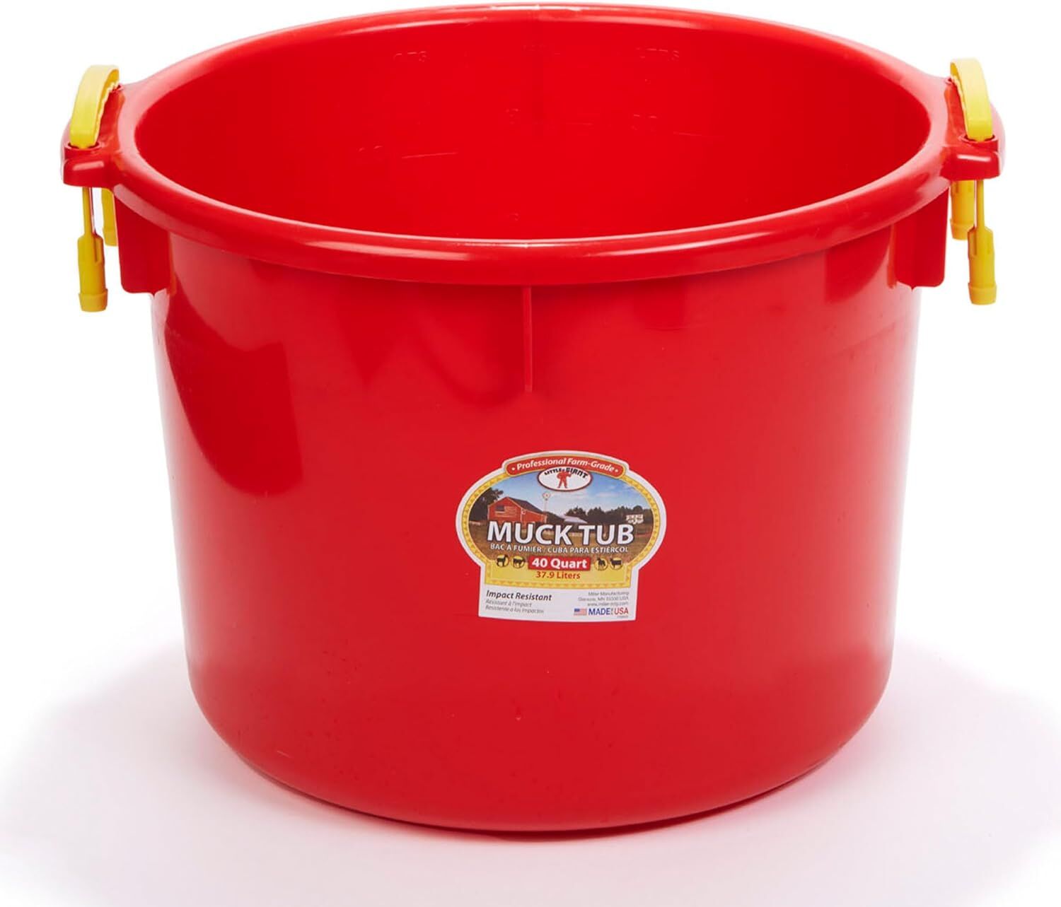 40-qt Plastic Muck Bucket in Red