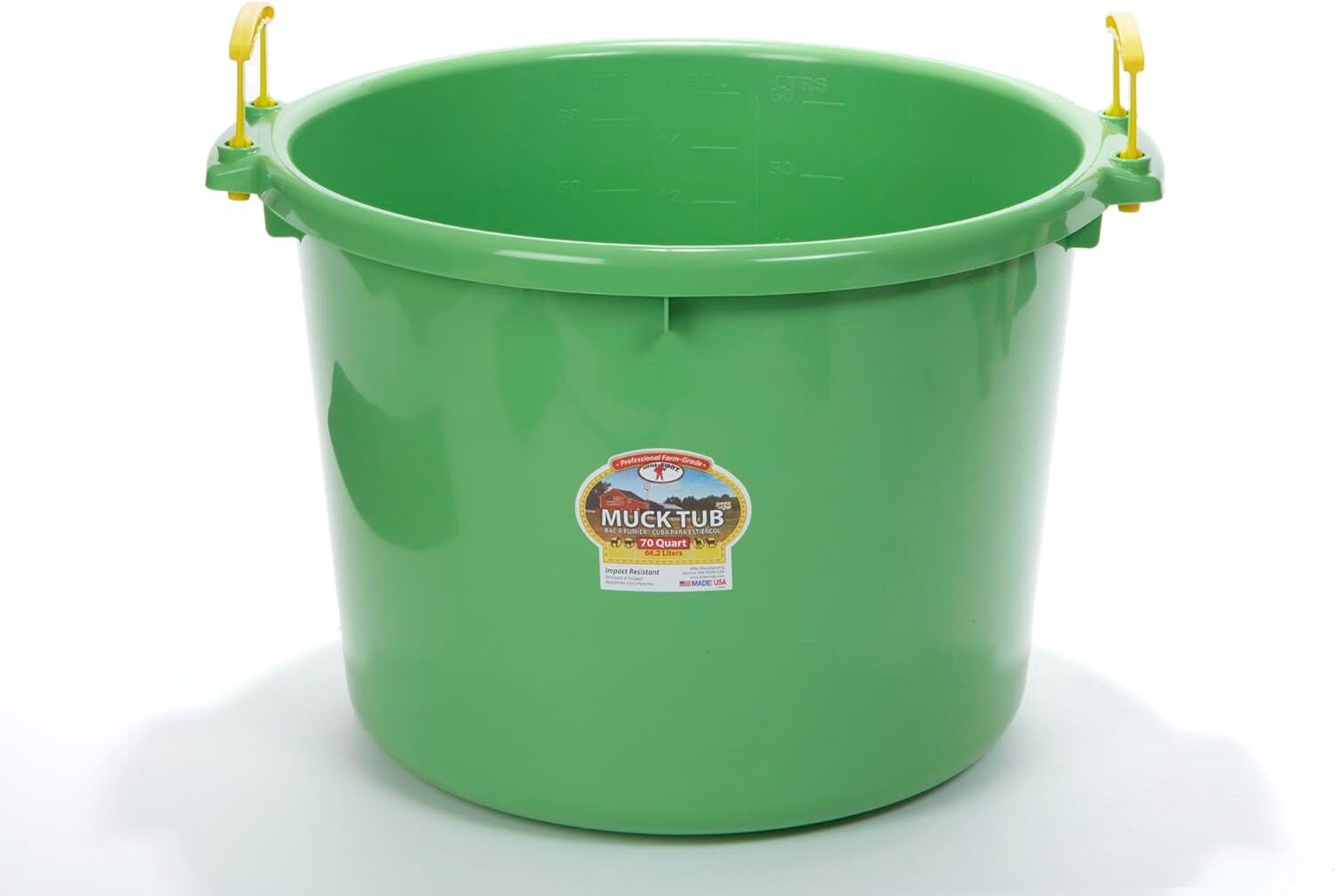 70-qt Plastic Muck Bucket in Lime Green