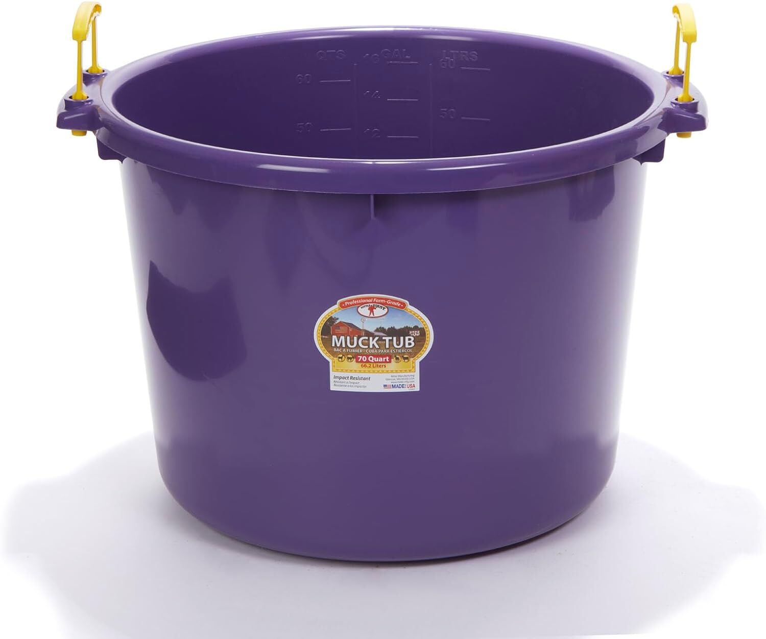 70-qt Plastic Muck Bucket in Purple
