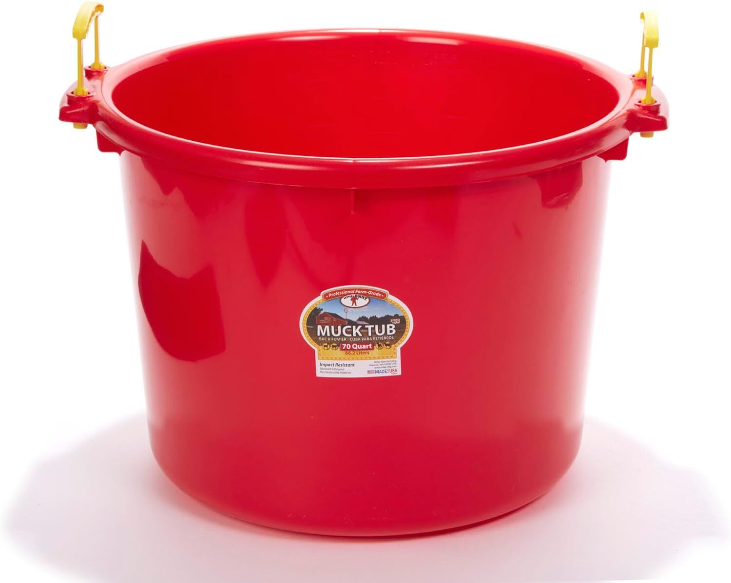 70-qt Plastic Muck Bucket in Red