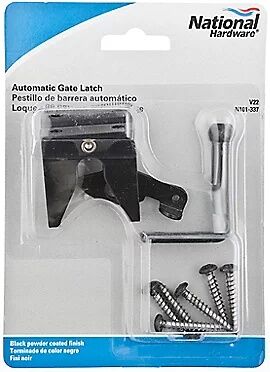 National Hardware Automatic Black Gate Latch
