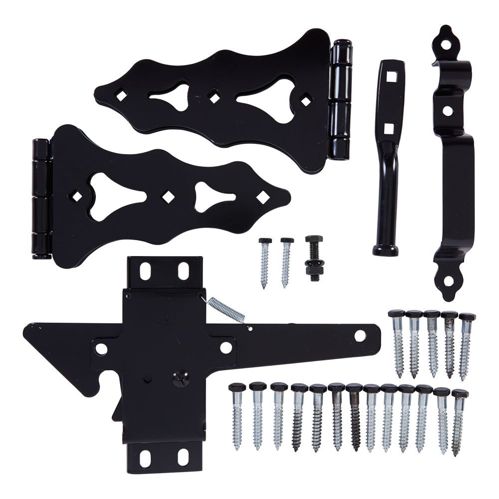 National Hardware Black Gate Kit, 8-In