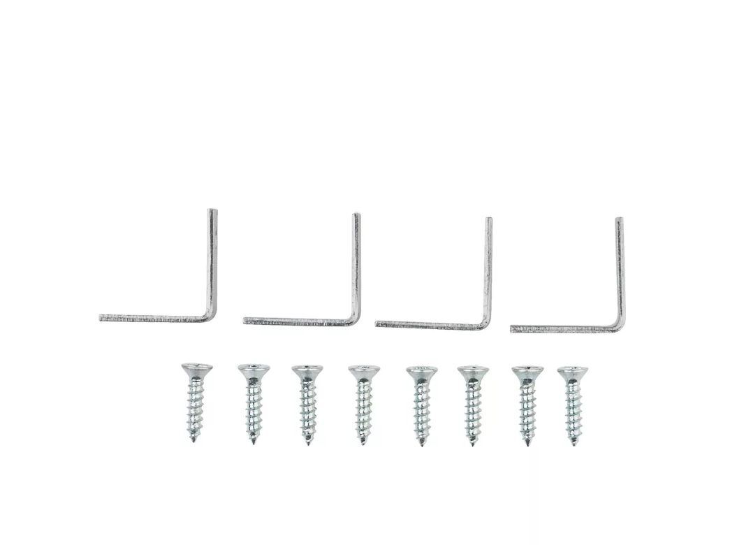 National Hardware Zinc Plated Corner Brace, 1-In, 1/2-In, 4-Pk