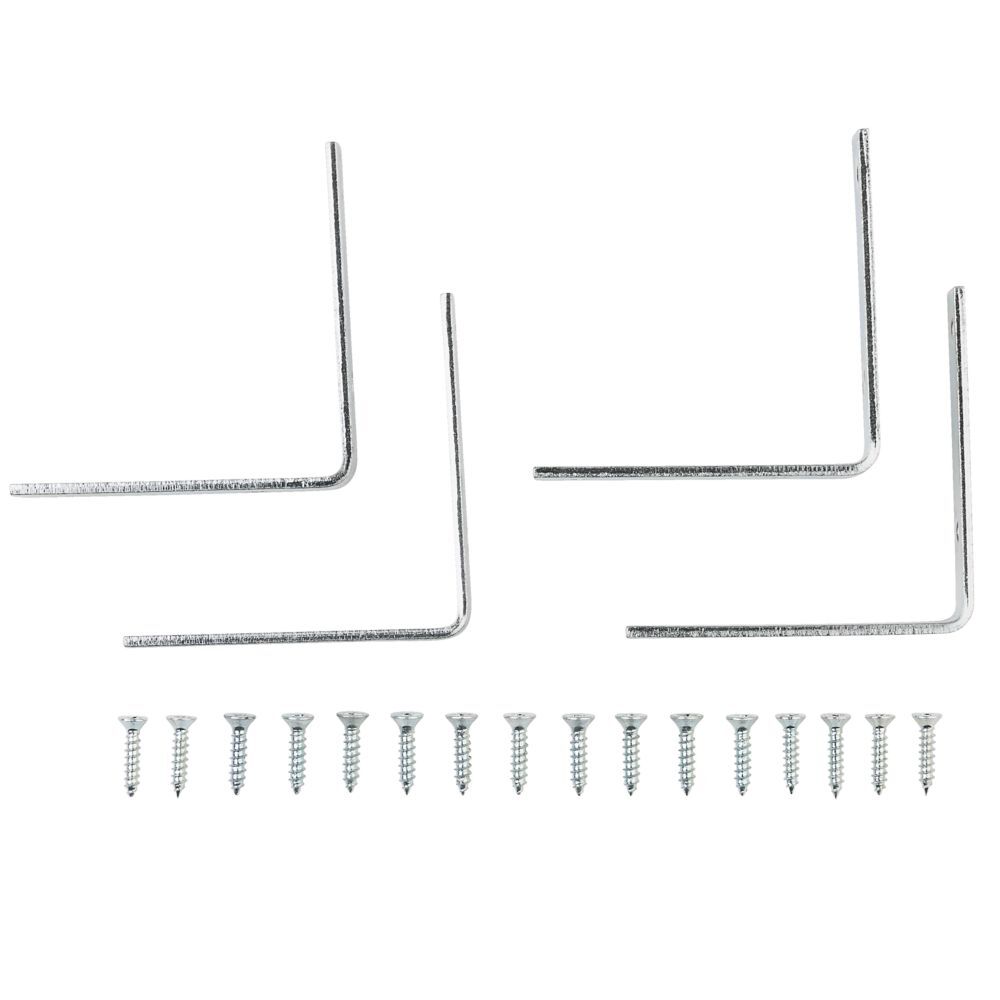 National Hardware Zinc Plated Corner Brace, 3-In x 3/4-In, 4-Pk