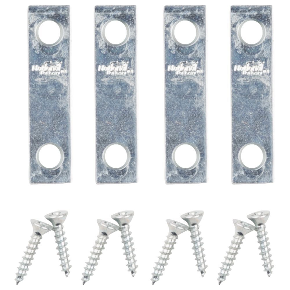 National Hardware Zinc Plated Mending Brace, 2-In x 1/2-In, 4-Pk