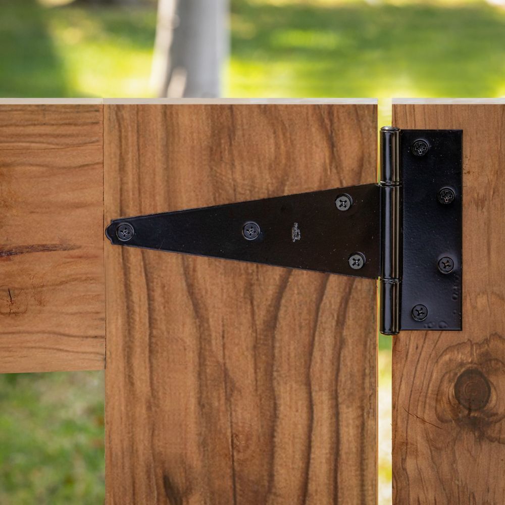 National Hardware Black Extra Heavy T-Hinge, 8-In, 2-Pk