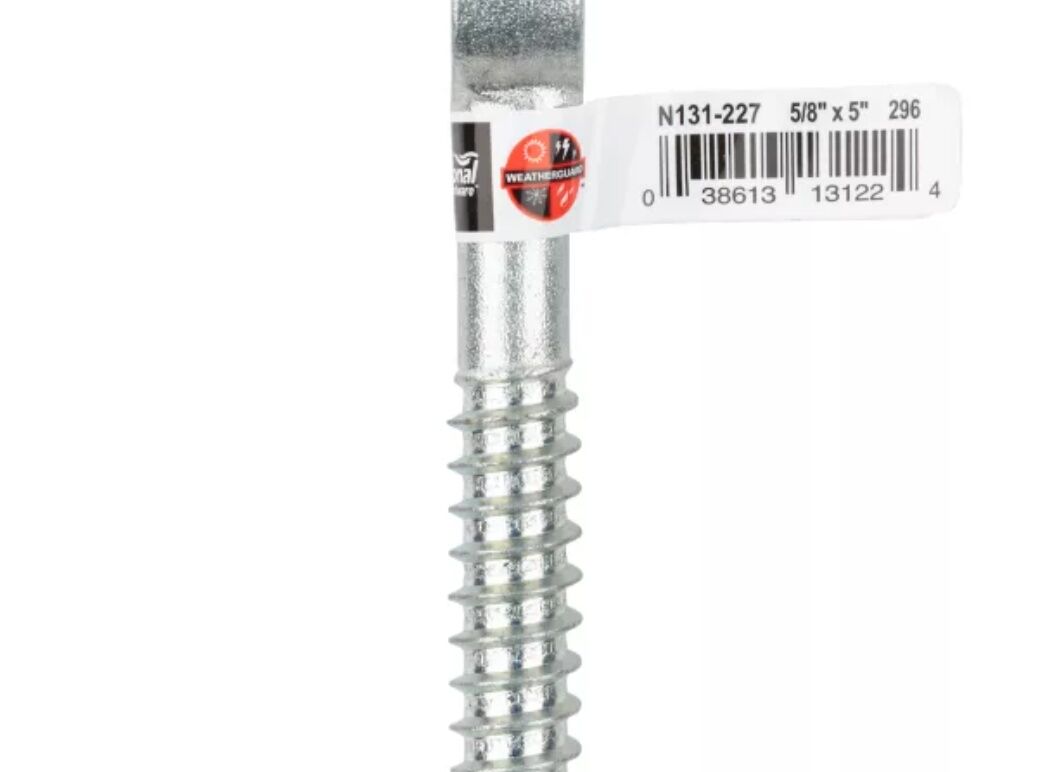 National Hardware Zinc Plated Screw Eye, 5/8-In x 5-In