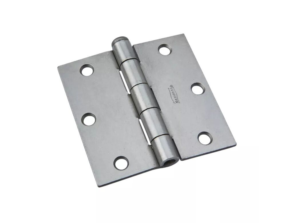 National Hardware Plain Steel Removable Pin Broad Hinge, 3-1/2-In