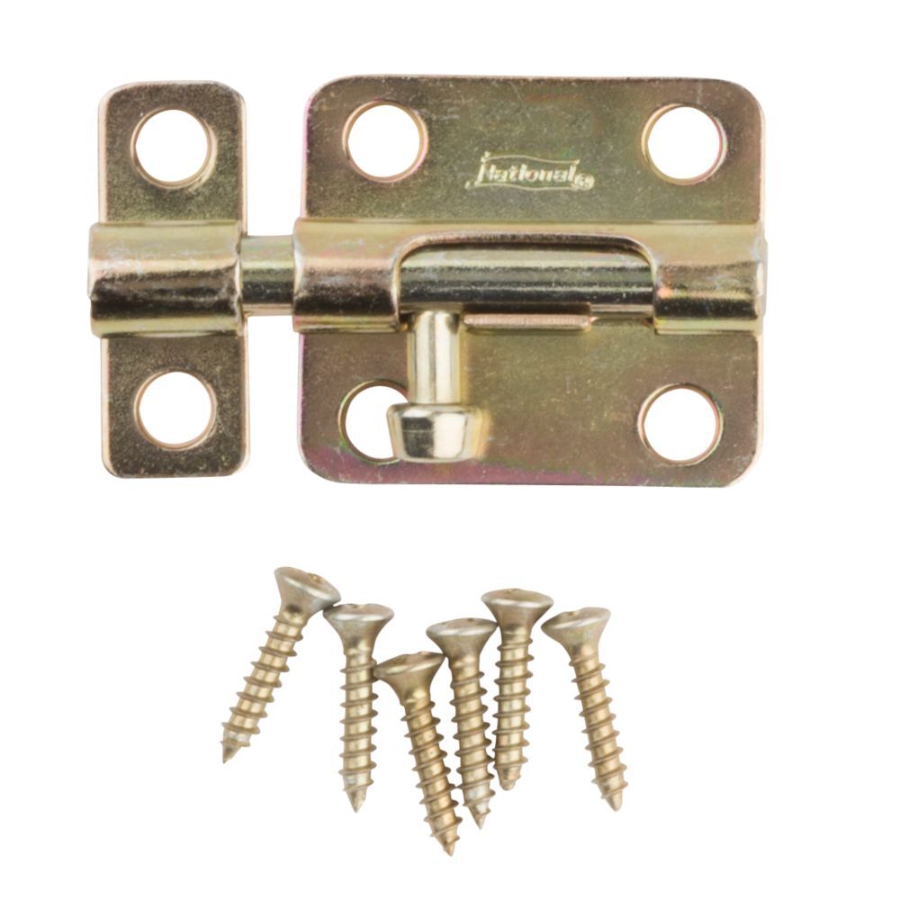 National Hardware Brass Barrel Bolt, 2 1/2-In