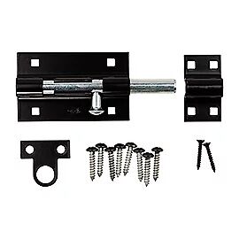 National Hardware Extra Heavy Black Barrel Bolt, 5-In