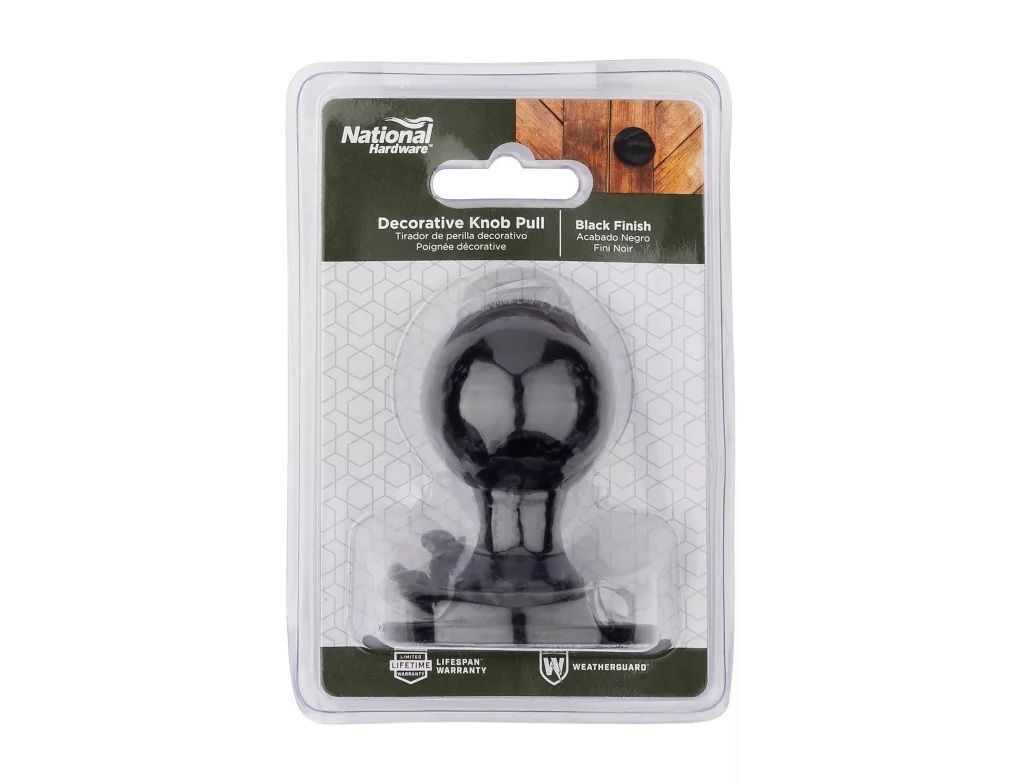 National Hardware Black Decorative Knob Pull